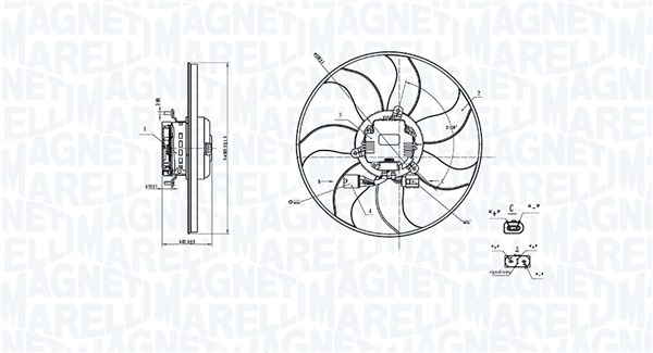 Вентилатор, охлаждане на двигателя MAGNETI MARELLI