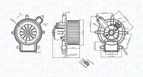 Вентилатор вътрешно пространство MAGNETI MARELLI