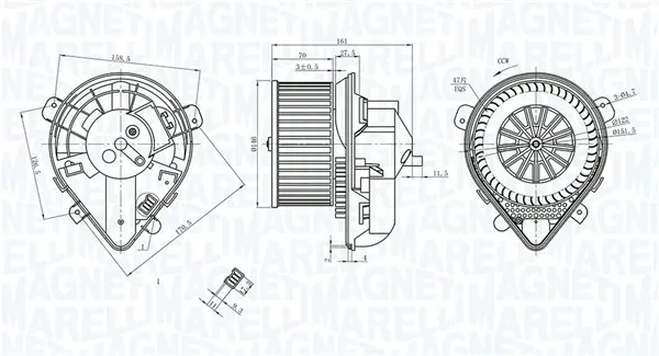 Вентилатор вътрешно пространство MAGNETI MARELLI