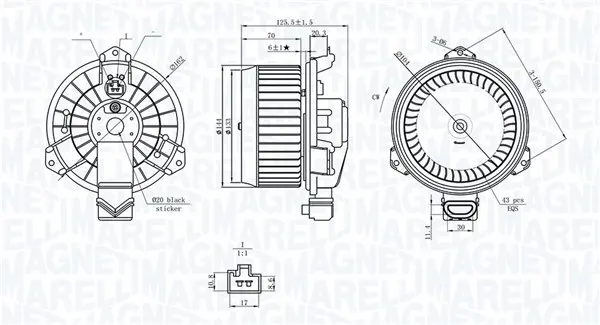 Вентилатор вътрешно пространство MAGNETI MARELLI