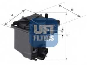 ➡️ Горивен филтър UFI 24.027.00 за Peugeot 307 (3A/C) 1.6 HDi 110 ➡️  AutoProfi.BG ®